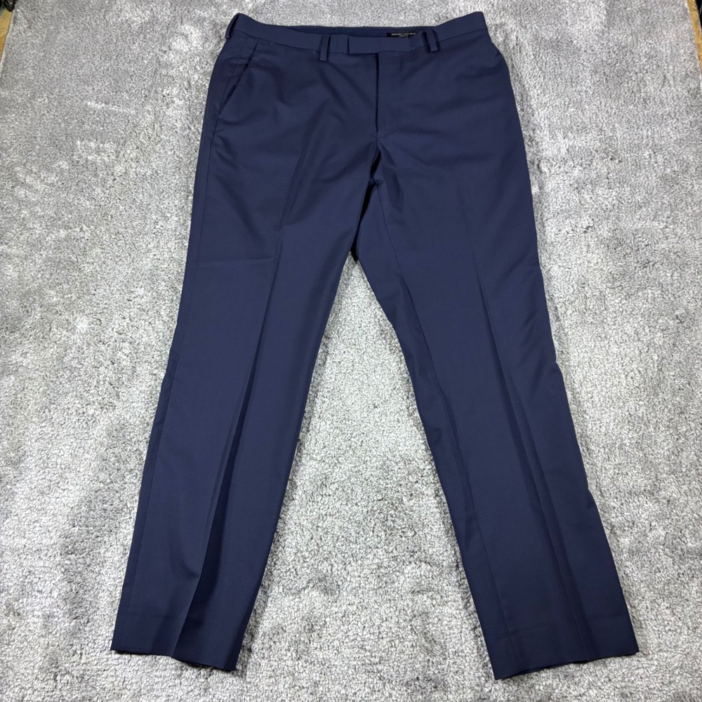 Banana Republic Slim Fit Marzotto Pants 32x30 Navy Blue Super 120s Italian Wool